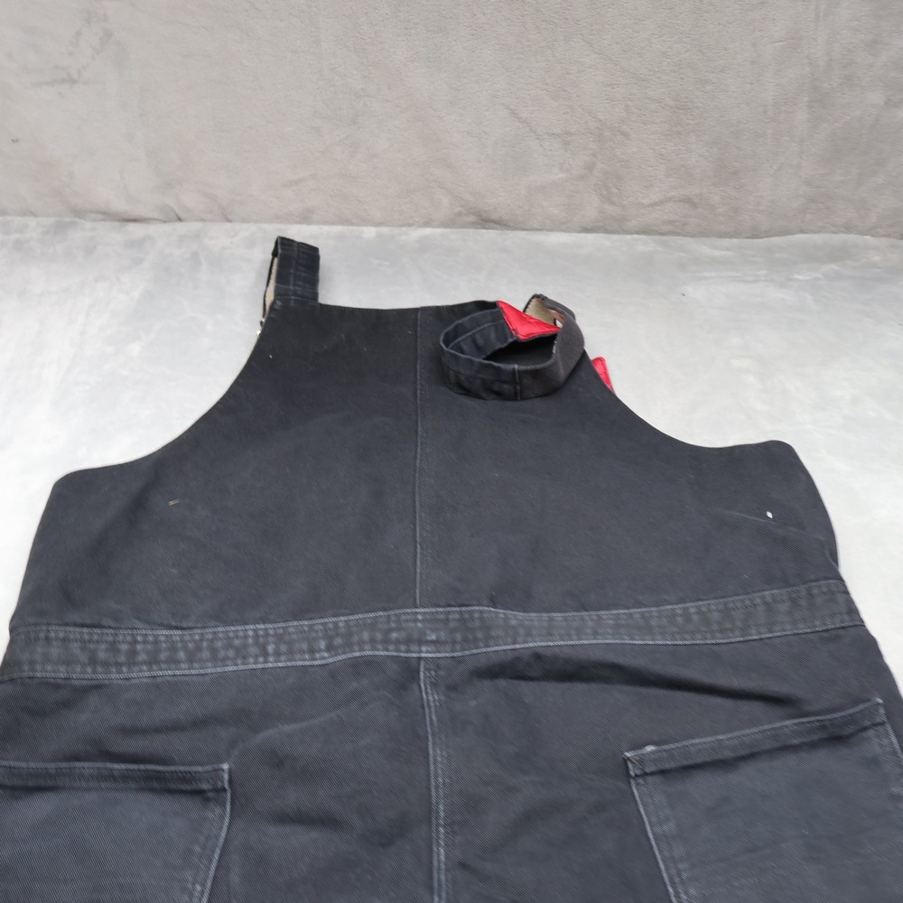 Carhartt Bib‎ Overalls Men 42x32 Black Firm Duck Insulated Quilt Lined Work R38 - Picture 11 of 12